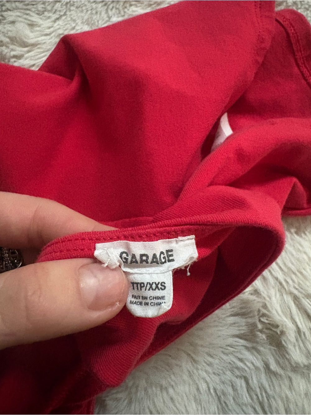 Garage Red Open-Back + Tie-Neck Women's Top - Picture 3 of 3